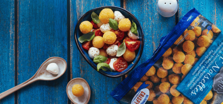 Caprese cu bile de cartofi Pom' Noisettes